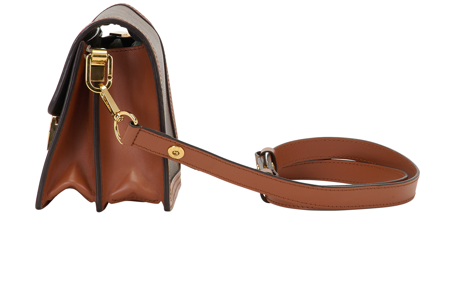 Mini Dauphine Crossbody, &pound;1,400, Handbags, Brown, Canvas, Bottom view